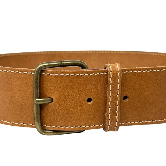 Vintage Byblos Classic Brown Leather Italian Belt Size 40 main image 4